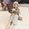 New   frieren beyond the end of the journey anime figure frieren reading action collectible pvc models  statue  gifts