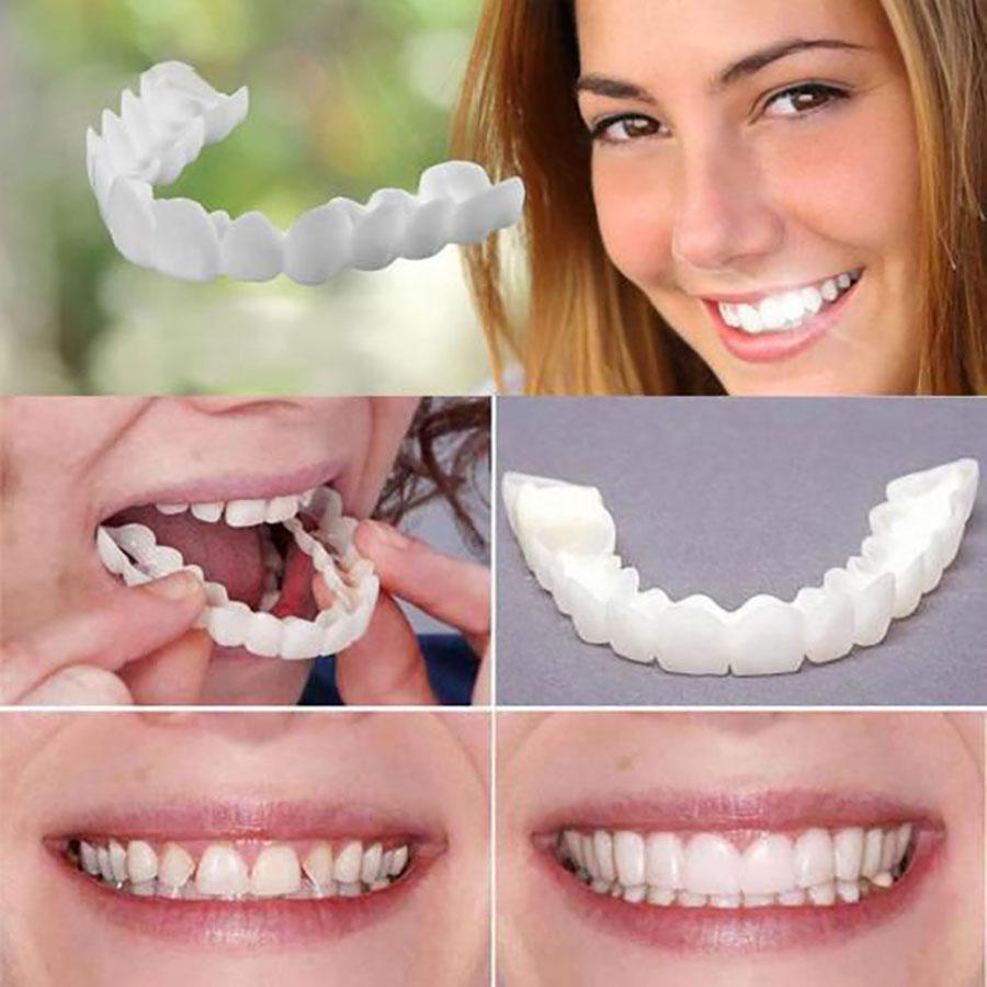 1 set of removable teeth upper and lower dental veneers dentures artificial tooth linings