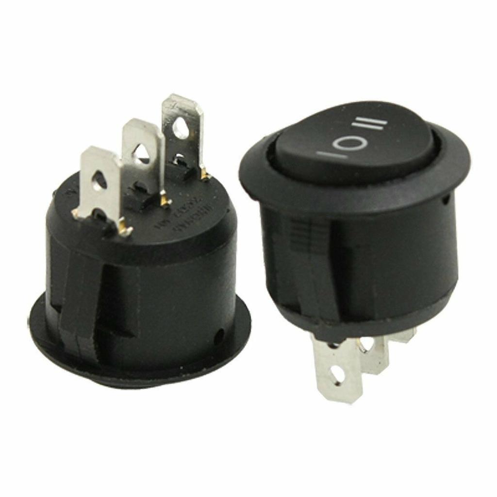 Useful Round Rocker Switch 10A 12-250V Accessories Black