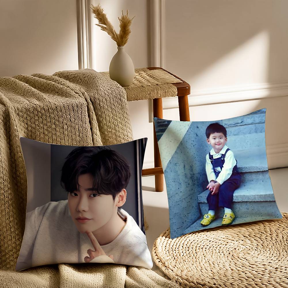 Lee J-Jong Suk Pillow Case Sofa and Living Room Decorative Cushion Covers Dust-proof and Mite-proof Invisible Zipper