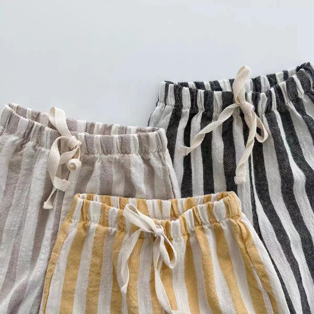 Children Clothing  Summer&Spring Kid New Soft Striped Jogger Pants Newborn Baby Loose Trousers for Toddler Boys&Girl