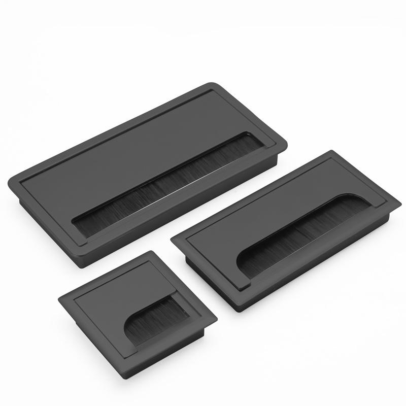 Square Plastic Cable Management Box Cover for Desks - Black and White Dustproof
