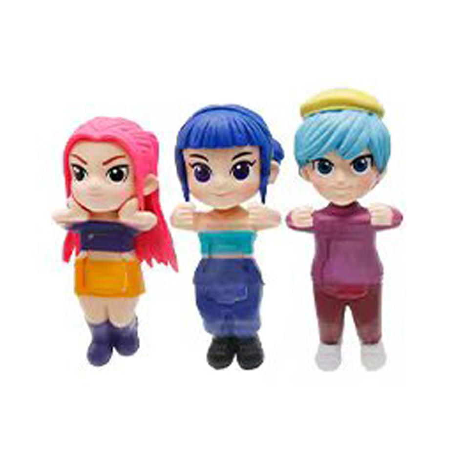 12pcs Kpop Demon Hunters Action Figure Toy Derpys Tiger Rumi Mira Zoey Sussy Figurine Doll For Christmas Gifts