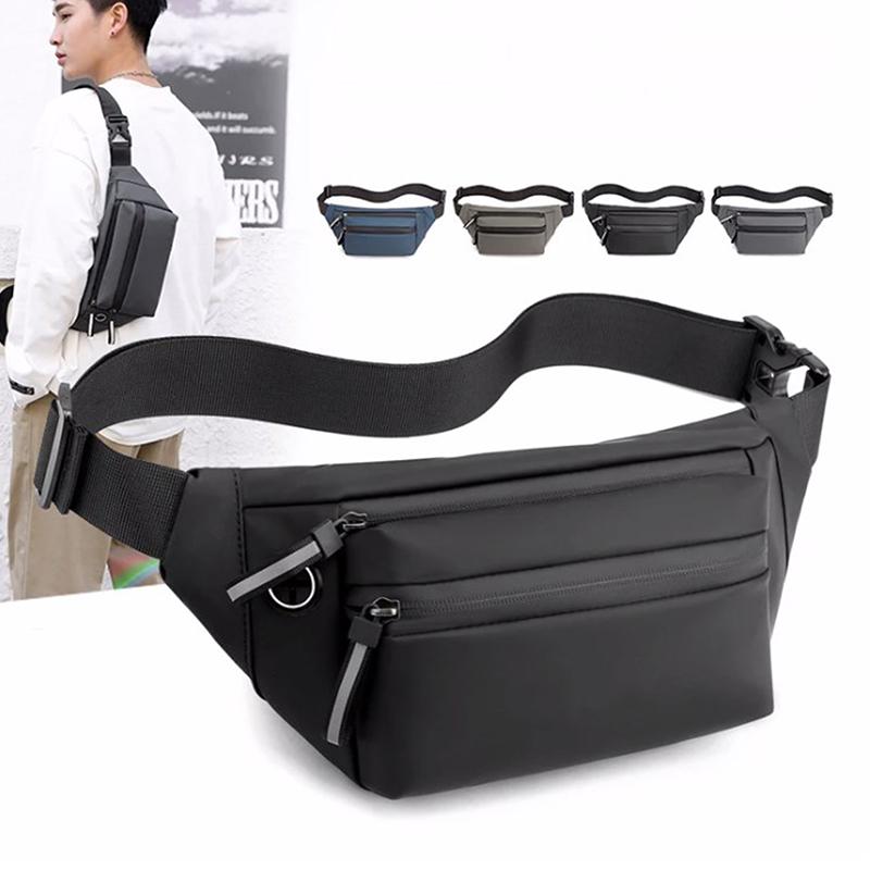 Men Waterproof Belt Bag  Chest Pack Male Waterproof Waist Bag Outdoor Sports Fanny Pack Men'S Travel Shoulder Bags
