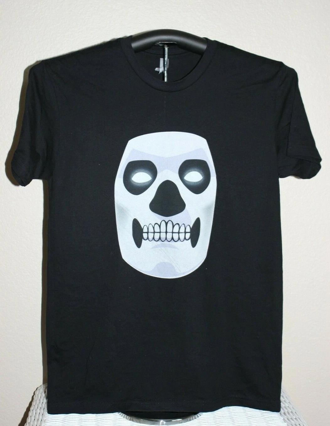 Skull Face - Skelton Face Graphic 100% Cotton T-shirt Mens Tees Top XL, Black 2XL