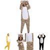Cozy Unisex Adult Animal Flannel Onsie Costume Pyjama With Side Pockets