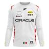 F1 Team Langarm-T-Shirt Frühjahrs- und Herbstausgabe Extra Großes Herren-T-Shirt 2024 Rotes Team Checo 11 Fahrerbekleidung T-Shirt