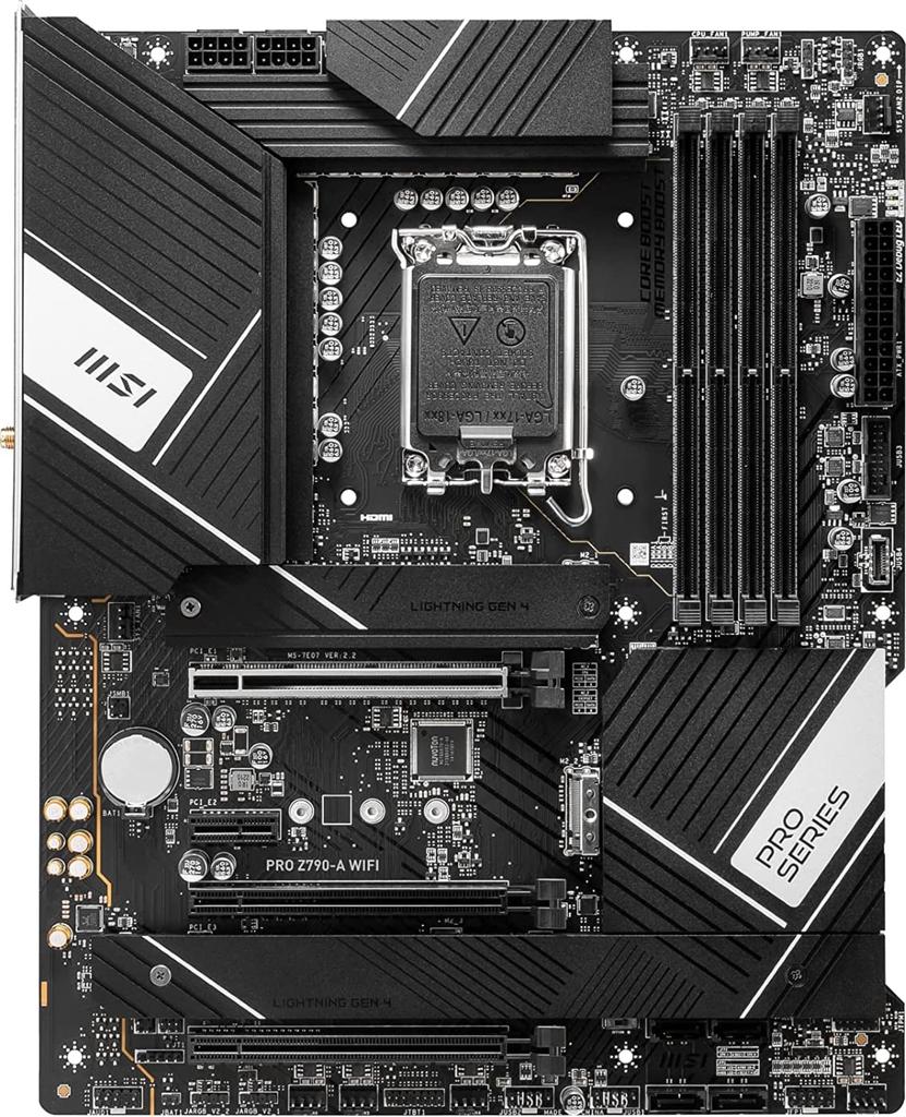 MSI Hovedkort PRO WIFI INTEL Kompatibel med Generation CPU Utstyrt med Z790 brikkesett ATX MB5915 Z790-A 12./13. (LGA1700)