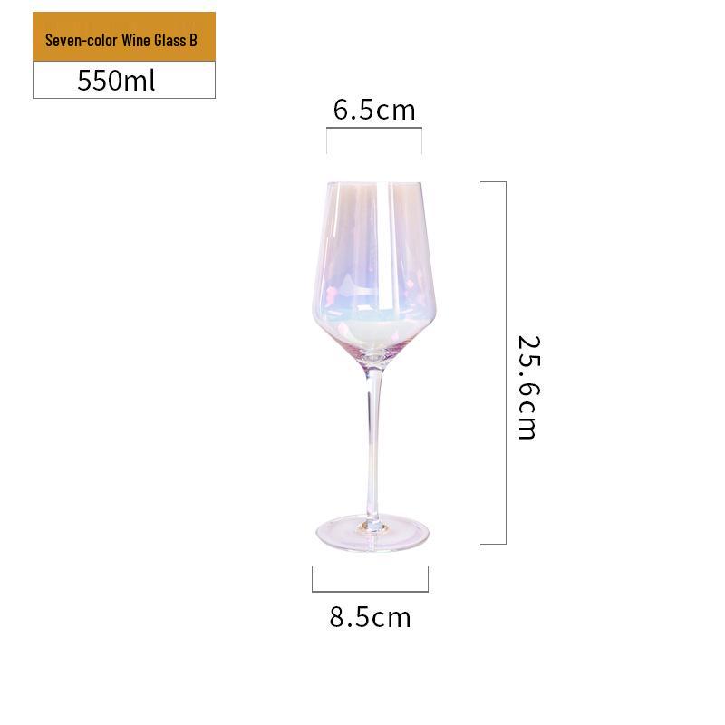 

Набор хрустальных бокалов для вина с ионным покрытием семи цветов - Бокалы для красного вина и шампанского