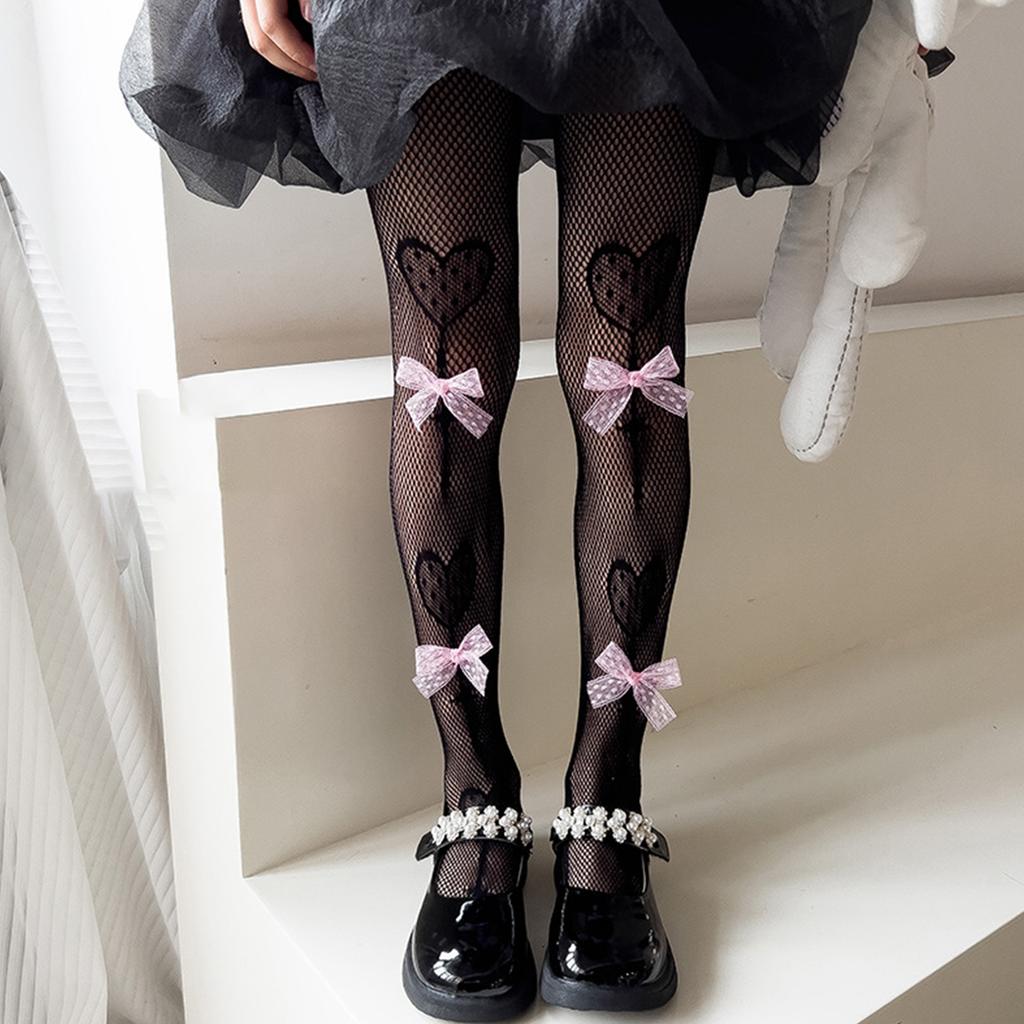 Summer Thin Sheer Patterned Stockings for Kids Sweet Sexy Fishnet Stockings Pantyhose Highs Waist Pantyhose Tights
