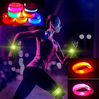 Safety Reflective Belt Night Running Armband LED Luminous Bracelet Battery Luminous Armband