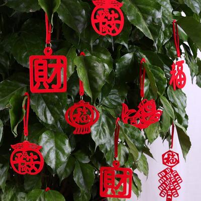 8pcs 2026 Year of the Horse Spring Festival Decoration Hanging Ornament Chinese Lunar New Year Lantern Firecracker Pendant