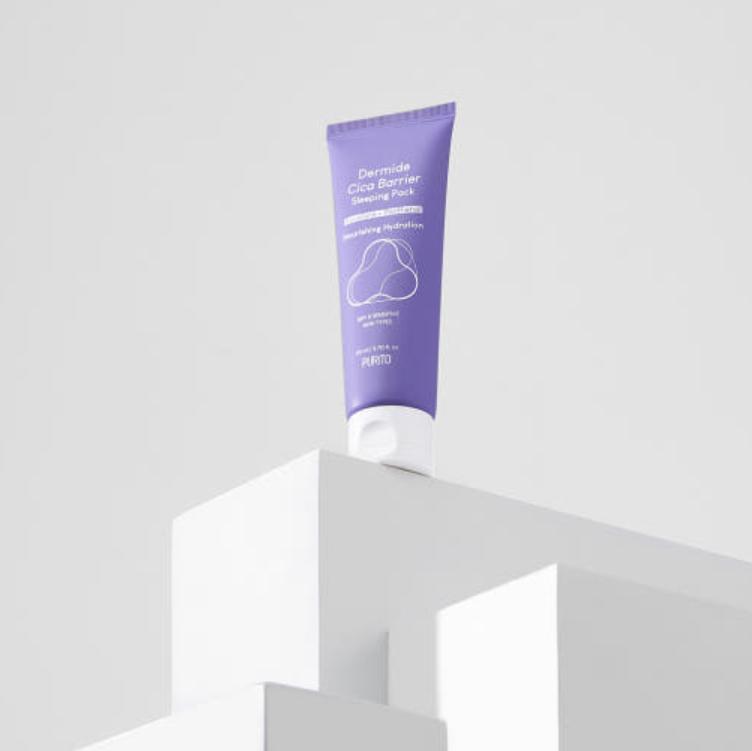 PURITO Dermide Cica Barrier Sleeping Pack 80ml – Overnight Moisture Barrier Cream for Sensitive Skin