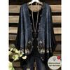 Fashionable New Round Neck Large Size Imitation Butterfly Denim Fake Two Piece Pattern Print Women's Top (No Accessories)
