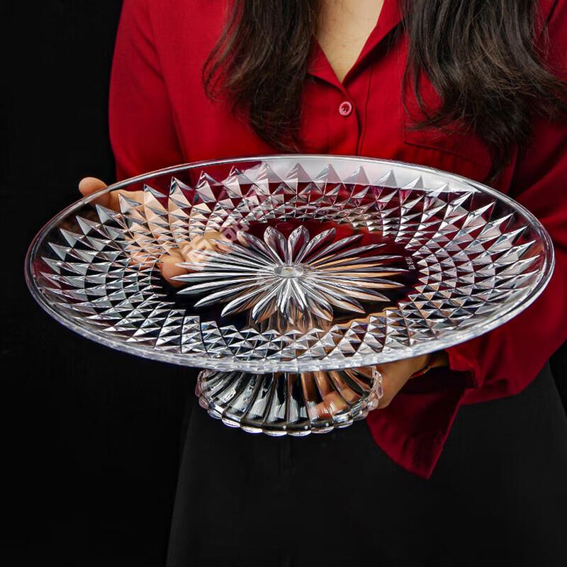 ZLIII Acrylic Round Fruit & Snack Plate with Base
