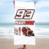 93 M-Marquezs Motorcycle Printed Beach Towel One Piece Anime Bath Towel 75x150cm Bathroom Shower Washcloth Home Decor