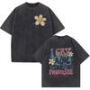 Divertenti Magliette da Palestra in Cotone Lavato Vintage 'Muscle Mommy' per Uomo Donna Moda Girocollo Manica Corta