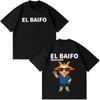 Queved0 El Baifo Album 2026 Tour Druck T-Shirt Unisex Unisex Mode T-Shirt Kurzärmelig Baumwolle Lässig Locker Streetwear T-Shirts