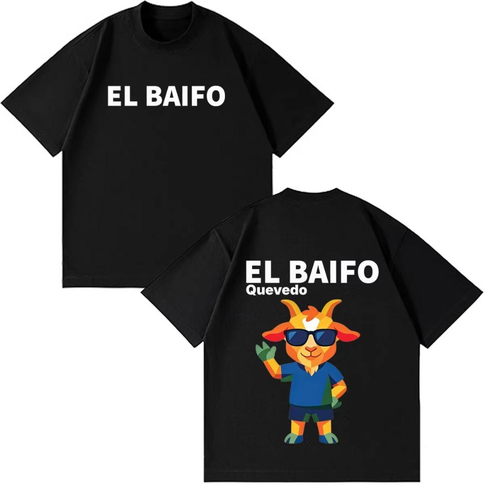 Queved0 El Baifo Album 2026 Tour Print T Shirt Unisex Unisex Fashion Tshirt Shortsleeved Cotton Casual Loose Streetwear Tshirts