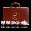 Year of the Dragon Sterling Silver 999 Teapot: Pure Handmade High-End Gongfu Tea Set Souvenir