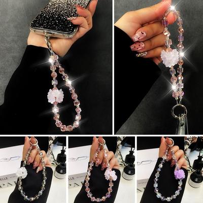 Hand-beaded Phone Hand Rope Anti-Lost Car Keychain Cute Mobile Phone Lanyard Strap