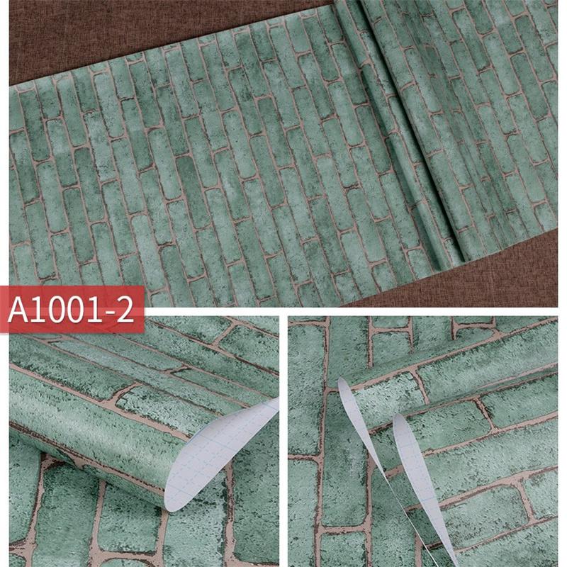 Retro Cegła i Kwiatowy Samoprzylepna Wodoodporna Tapeta Peel & Stick Dekoracja Ścienna Biurko i Meble DIY Zdejmowane Naklejki