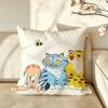 Character PPdohk Cushion Cover Pillow Case Antidustmite Pillowcase Silky Short Plush Sofa Cushion Cover hot