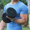 Mens Fitness Tees Outdoor Sport Running Short Sleeves Solid Color Shirt Tights Bodybuilding Tops Men T-shirt