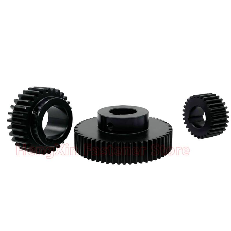 1pcs 22T-25T 1.5M Spur Gear 1.5 Mod 22/23/24/25 Teeth 45# Steel Step/Flat Motor Gears Cylindrical Gear Bore 5-20mm