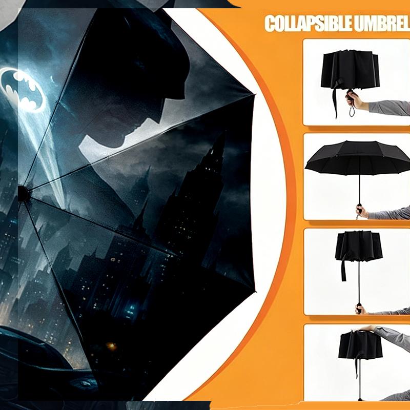 Batman Print Umbrella Automatic Opening/ Closing - Portable Foldable Design - Daily Use for Travel/Outdoor - Gift for Birthday