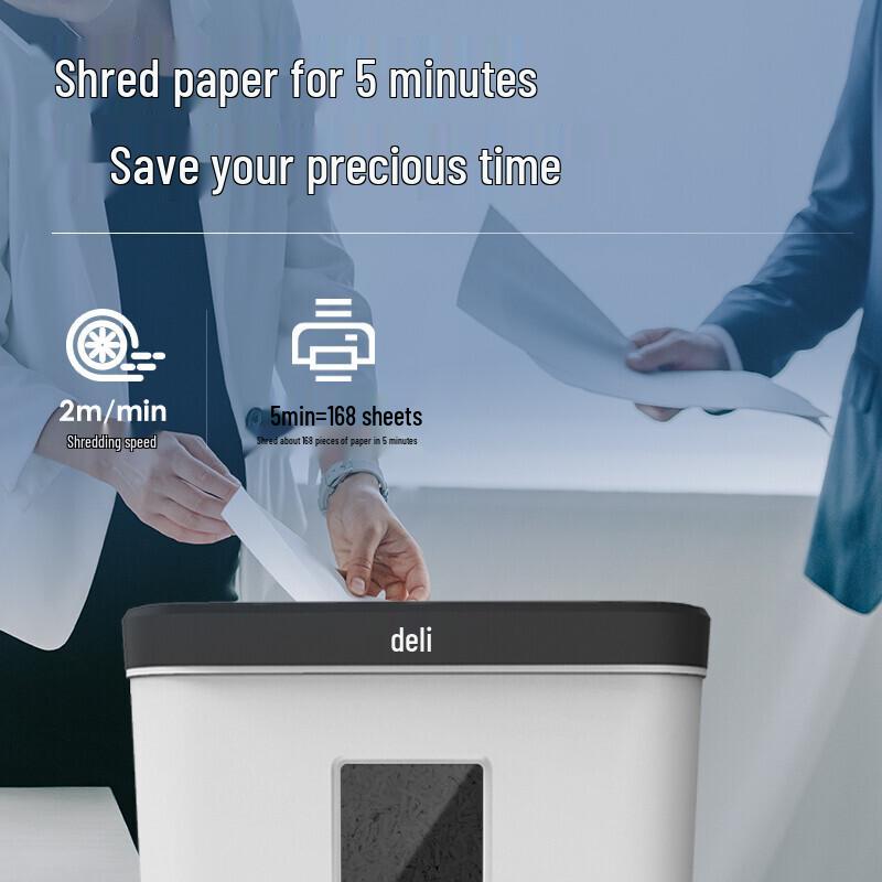 Deli Level 4 Security Mini Portable Paper & Card Shredder CN Plug (adapter Included)
