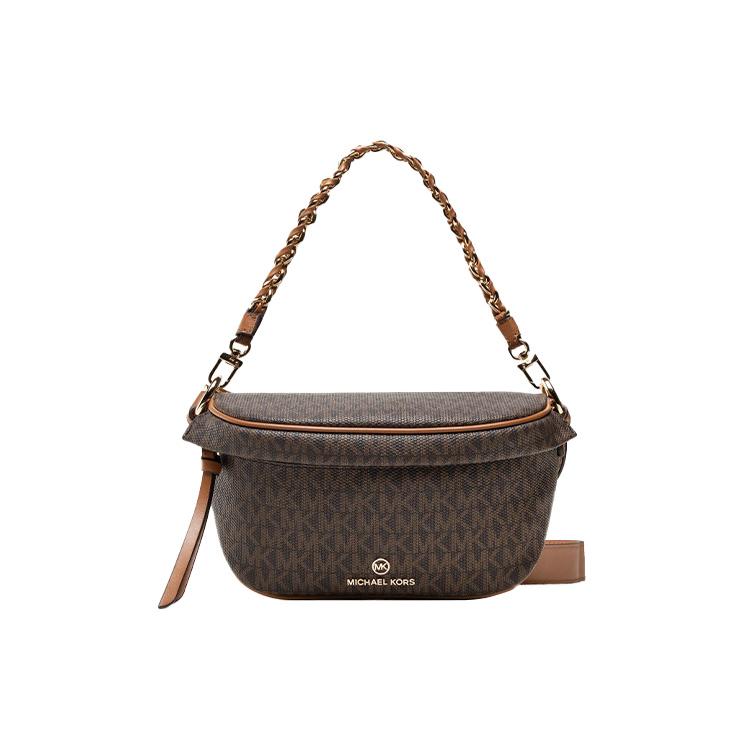 New MICHAEL KORS MICHAEL KORS Luggage Collection Calfskin Shoulder Bag, Crossbody Bag, Handbag Women's Brown 30S2G04M1B-252