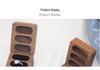 Black Walnut Wood Ring/Earring Storage Box, Three Anti-Oxidation Slots