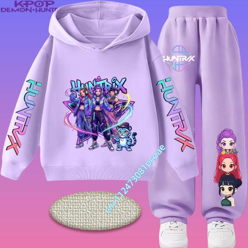 2026 Lässiges Mädchen-Oberteil und Jungen-Kapuzenjacke Set. Jungen Sportshirt mit Cartoon-Aufdruck. Herbst/Winter Langarmhose.