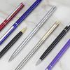 7PCS Flat Head Small Coats Xihua Pen Multi-color Metal Aluminum Rod Ballpoint Pen Office Hotel Gift Pen