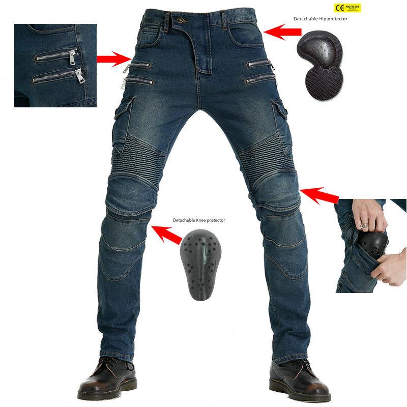 Factory Direct Sales 07 Motorcycle Riding Jeans Men's Straight Loose Motorcycle Anti-fall Off-road Pants Protective Gear