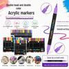 Stackable Double-Ended Double-Color Acrylic Markers, Opaque, Washable for Student Art & Graffiti.