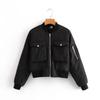 Fashion Style 2024 Fall and Winter New Arrival Women's Pocket Long Sleeves Versatile Style Flight Jacket Cotton-Padded Jacket