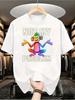 1pc Mens Graphic T Shirt Funny Not My Problem Monkey Print Short Sleeve Crew Neck