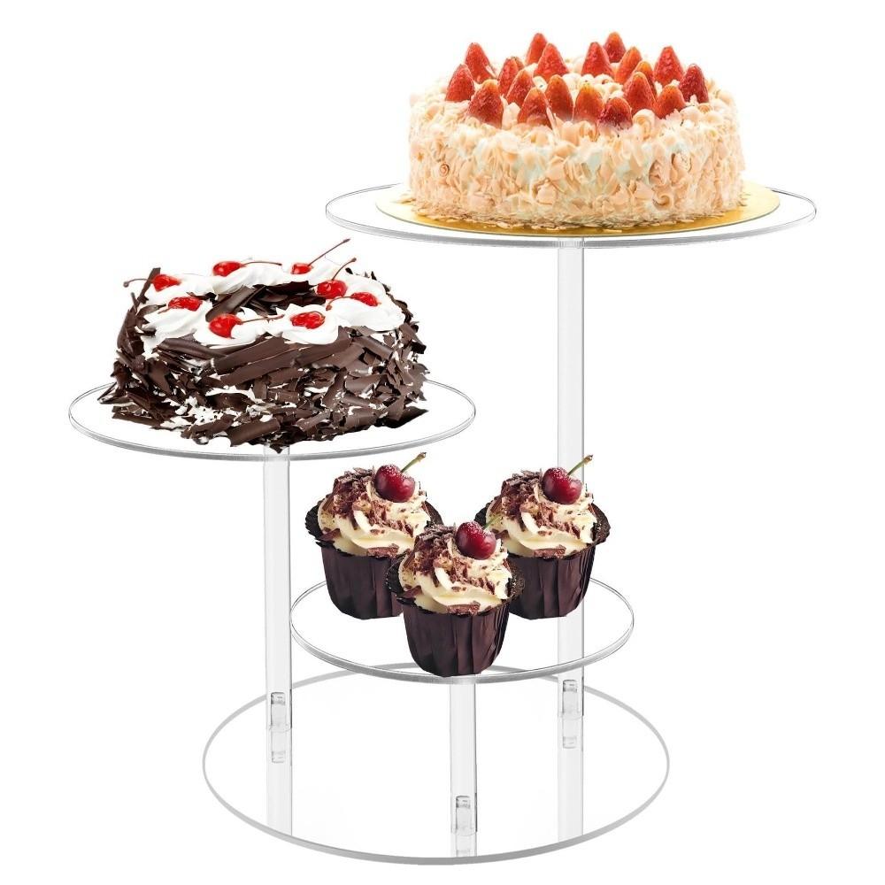Detachable Acrylic Cake Stand Multiple Layers Cupcake Stand Tray Easy Assemble