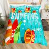 Surf Duvet Cover for Kids Teens Quilt Cover Queen King Size Lightweight Down Room Decor 2 Pillowcases 1 Duvet Cover No Comforter