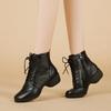 Square Dance Shoes Women Leather Mesh Cool Women Summer Short Boots Dance Sneakers Outdoor Modern Jazz Dancing Shoes Dance Boots