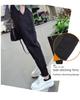 Women's Black Harem Sweatpants: 2025 Korean Style, Closed-Leg, Casual and Sporty
