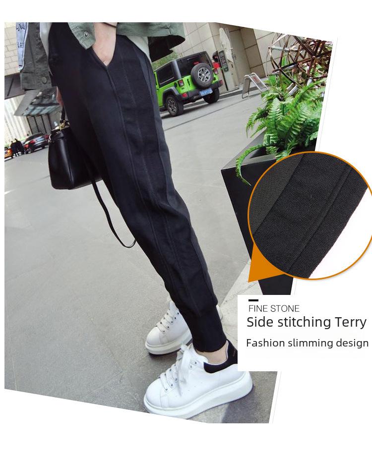 Women's Black Harem Sweatpants: 2025 Korean Style, Closed-Leg, Casual and Sporty