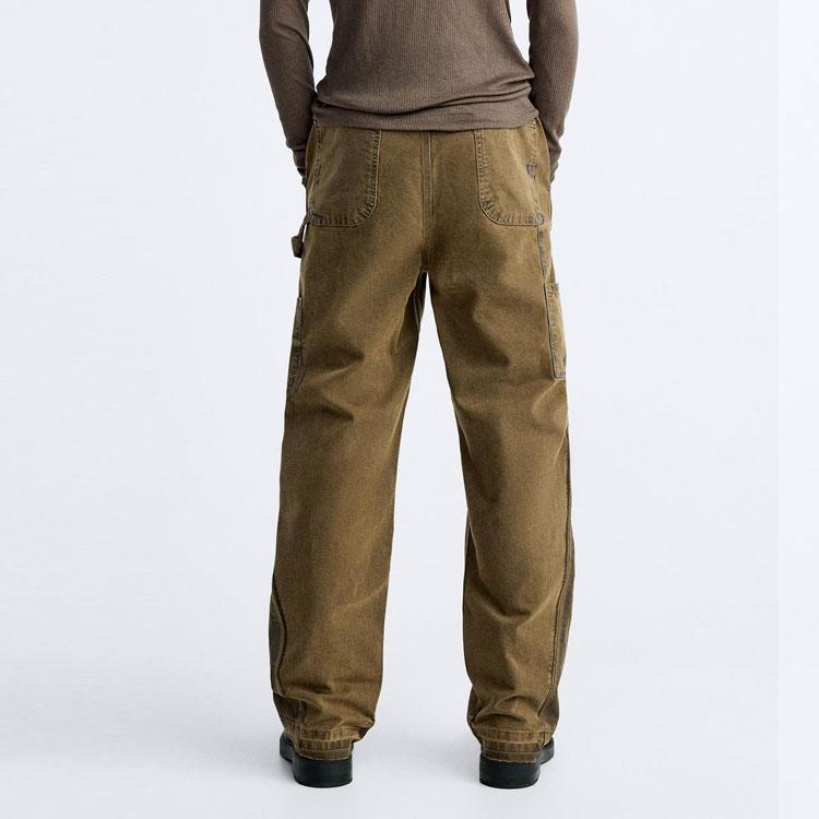 ZARA Jeans Men's Brown Moderate Straight Fit Pants 3991401-700