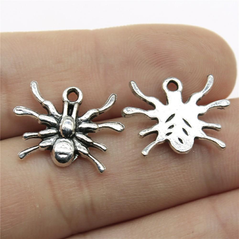 20pcs Halloween Charms For Jewelry Making Ghost Pumpkin Witch Spider Bat Pendants DIY Findings Tibetan Jewelry