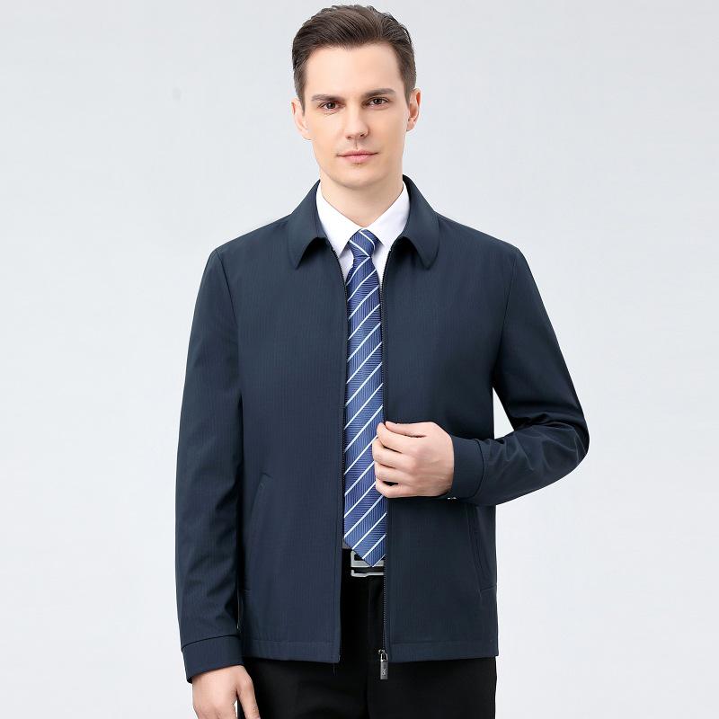 

Mulberry Silk Men s Lapel Jacket, 2024 Autumn/Winter Business Casual, Plus Size Outerwear for Middle-Aged Cadre. 190 темно-зеленого