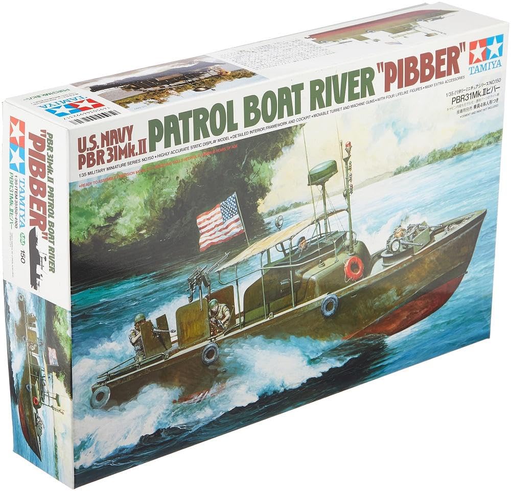 Tamiya 1/35 Military Miniature Series No. 150 U.S. Navy PBR31Mk.2 Piper Plastic Model 35150