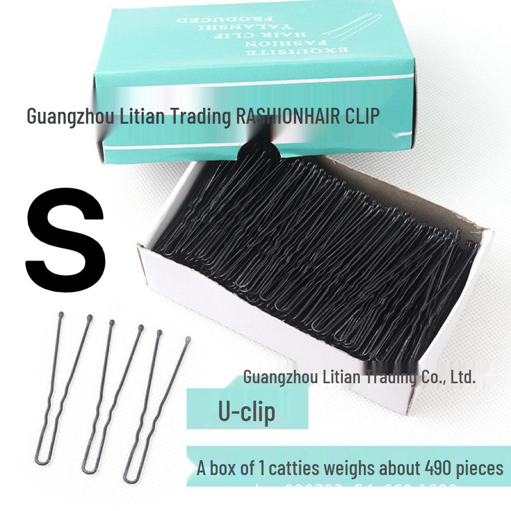 500g Large Pack Black U-Shaped Thickened Wavy Hair Clips
