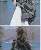 Ethnic Style Cashew Pattern Shawl Cloak Scarf: Imitation Cashmere, Thick, Dual-Purpose Women's Accessory for Autumn/Winter